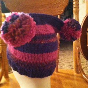 Copied from a baby hat my niece posted on Facebook... So cute on her!